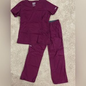 Wine color Cherokee scrubs